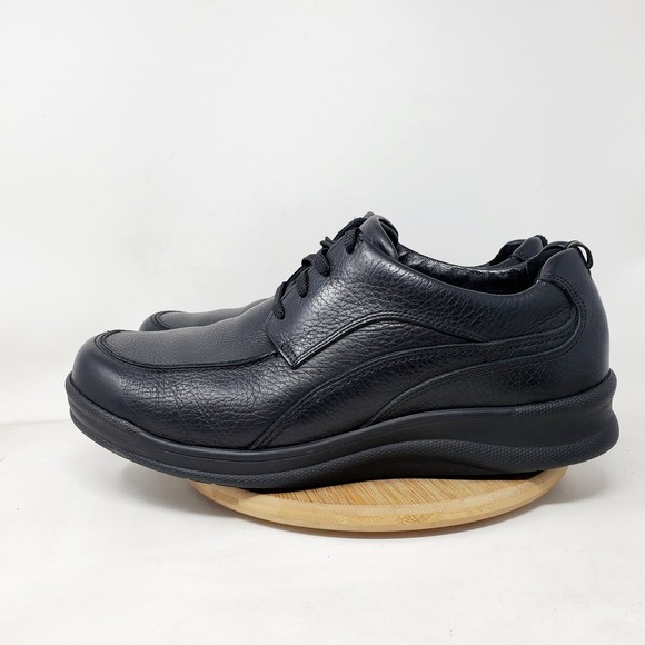 SAS Move On Shoes Mens 12.5 WW WIDE Black Leather Sneaker Lace Up Oxford